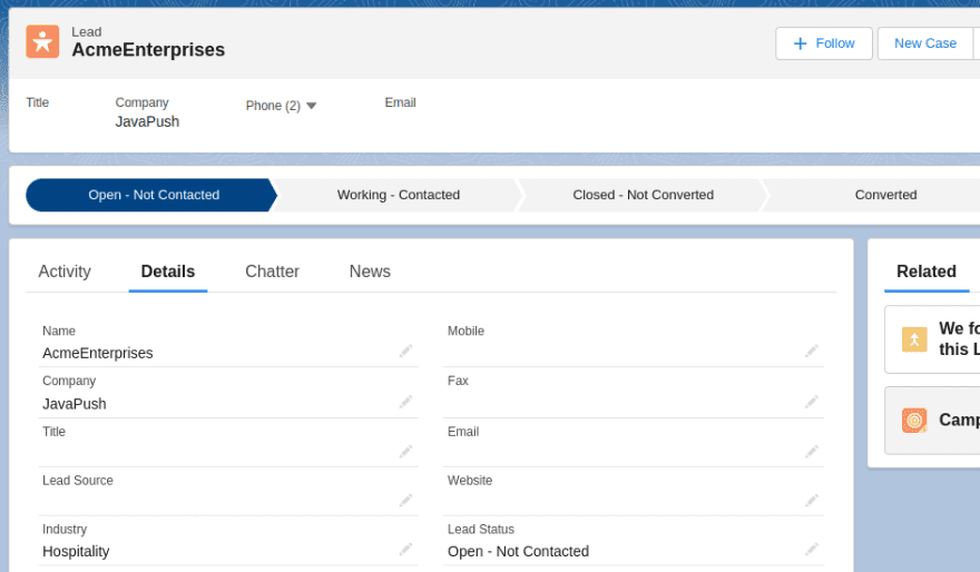 Java Integration with Salesforce